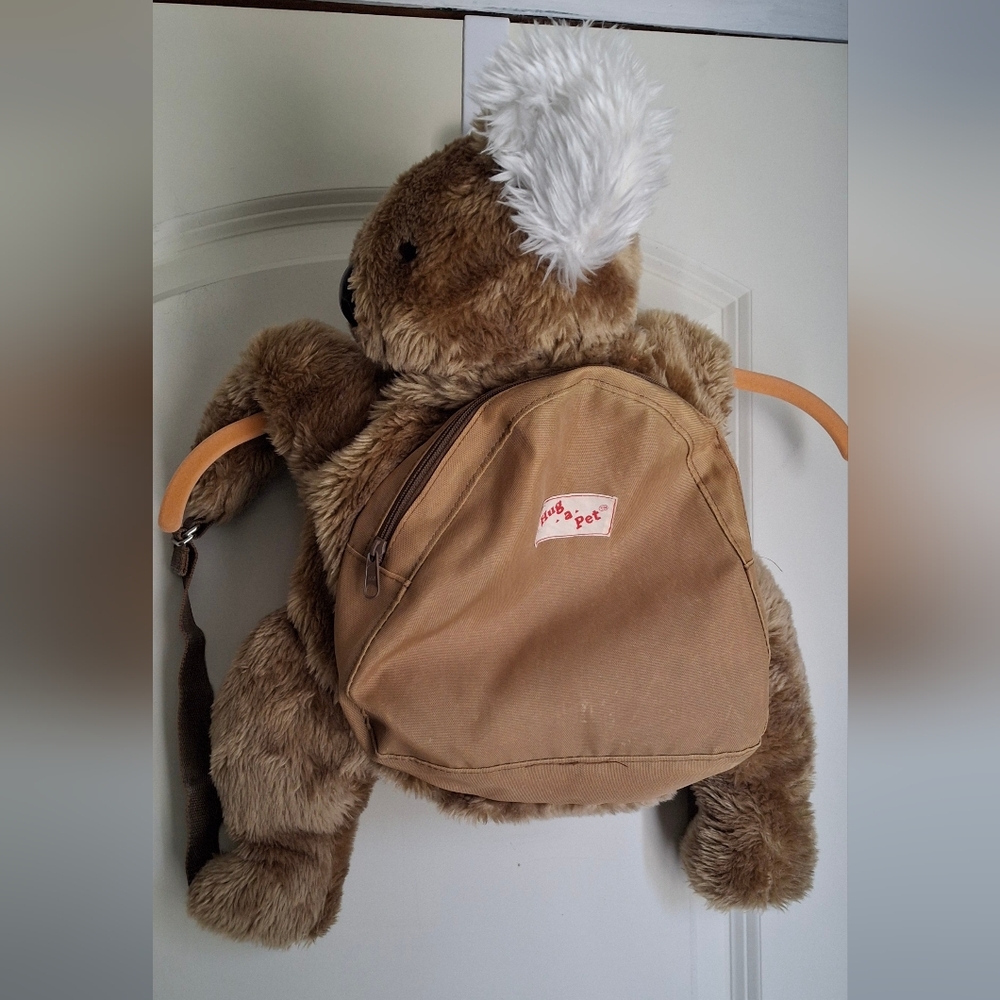 Vintage Retro Brown Koala Plush Backpack Zoo Travel Safari Vacation Kids Cruise